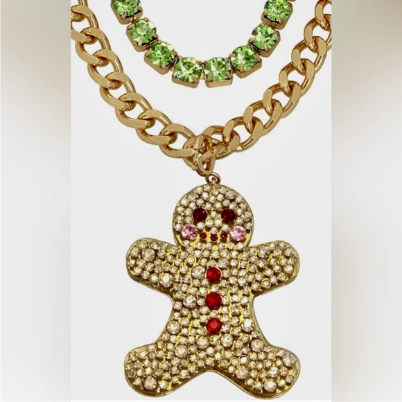Betsey Johnson Jewelry - NWT Betsey Johnson gingerbread necklace